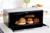 Brabantia Matte Black Fall Front Bread Bin, Prostokątny, Podgląd zdjęcia produktu 6