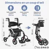 ELONEO 2in1 Fauteuil roulant déambulateur pliable et léger Voir les images du produit 3