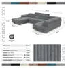 Wohnlandschaft Cordo U-Form XXL 345 cm Schlaffunktion 2 Produktbild-Vorschau 4