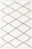 Hochflor Teppich Laufer 80 x 150 Weiss Grau Diamantmuster , Produktbild-Vorschau 4