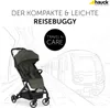 A stroller is shown in front of a sketch of a train and station. Produktbild-Vorschau