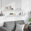 vidaXL Étagères murales 2 pcs. Blanc 100x9x3 cm Voir les images du produit 3