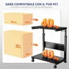 PC Tower Ständer mit Rollen, höhenverstellbar 50,5–80,5 cm, Produktbild-Vorschau 3