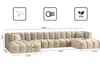 Kaiser Möbel Ecksofa, U-from, Sofa Grand U XL modular stoff Produktbild-Vorschau 3