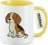 Huuraa Kaffeetasse Beagle Comic Beagie 330ml Gelb Keramik Produktbild-Vorschau 1