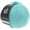 A ball of turquoise yarn on a white background. Produktbild-Vorschau