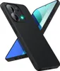 A black phone case is shown diagonally against a white background, with another phone screen visible underneath. Produktbild-Vorschau