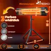 TRESKO Infrarood warmtestraler, 2500 W, met Productafbeelding-voorbeeld 2
