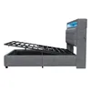 Flieks Lit hydraulique rembourré 160x200cm avec USB & LED, Voir les images du produit 6