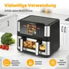 Heißluftfritteuse 9L-905 Doppelkammer Airfryer 2000W mit Produktbild-Vorschau 7