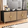 Merax Sideboard in Holzoptik mit 4 Türen und rundem Produktbild-Vorschau 4