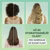 Collage of before and after hair images, with text highlighting product benefits. Podgląd zdjęcia produktu