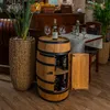 Weinregal mit Tür - Mini Bar Regal Rund - Alkohol Schrank Produktbild-Vorschau 4