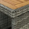 5-tlg. Gartenbar-Set mit Kissen Poly Rattan Grau Produktbild-Vorschau 4