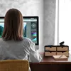Relaxdays Schreibtisch Organizer, 4 Schubladen, Bambus & Produktbild-Vorschau 3