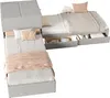 MODFU Eckbett Polsterbett 90x200 mit Ausziehbett Jugendbett Produktbild-Vorschau 4