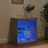 Příborník s LED světly betonově šedý 60,5x37x67 cm Náhled obrázku produktu 3