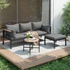 Flieks Gartenlounge-Set 4 Personen, Balkonmöbel Gartenmöbel Produktbild-Vorschau 1