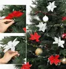 40 Stücke Weihnachtsstern Künstliche Weihnachtsblumen Produktbild-Vorschau 3