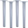 Couchfüße 4er Set Möbelfüße klassisch Silber Rund ø 30mm Produktbild-Vorschau 1