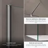 doporro Paroi de Douche à L'italienne Transparent 120cm Voir les images du produit 5