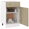 vidaXL Zásuvková skrinka Sonoma dub 50x46x81,5 cm materiál Náhľad obrázku produktu 12