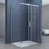 A modern bathroom with a glass shower enclosure. Produktbild-Vorschau