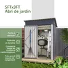 GIHAUVIA Abri de jardin métal inoxydable 140x72x182 cm gris Voir les images du produit 6