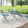 Bistro set 'Caprile' 3 ks. skládací ocelová tyrkysová Náhled obrázku produktu 7