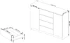 BDW, Kommode mit 4 Schubladen, 139x40x99 cm, K140, Produktbild-Vorschau 3