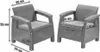 Gartenmöbel-Set Corfu II DUO – 75 x 70 x 79 cm – Produktbild-Vorschau 6