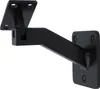 A black metal handrail bracket is shown against a white background. Náhľad obrázku produktu