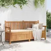 Panchina da giardino 180 x 60 x 90 cm Legno di teak solido Anteprima dell’immagine prodotto 4