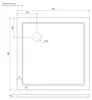 Pojemnik prysznicowy LuxeBath, 80x80 cm, biały, z kompletem Podgląd zdjęcia produktu 7