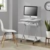 [en.casa] Rollbarer Schreibtisch 60x40x75cm Weiß Rollbar Produktbild-Vorschau 6