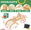 A collage of product highlights and the main product with dimensions. Produktbild-Vorschau