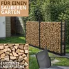 Kaminholzregal außen Metall 223 x 25 x 115 cm Stapelhilfe Produktbild-Vorschau 5