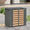 Abri pour 2 poubelles de 240 litres, habillage en acier Voir les images du produit 8