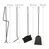 Relaxdays Kaminbesteck, 5-teiliges Set, Schürhaken, Produktbild-Vorschau 5