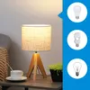 Lampa nocna EDISHINE, lampa stołowa z drewna, oprawka E27, Podgląd zdjęcia produktu 5