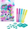 A product packaging for an Airbrush Plush kit, showing the plush toy, markers, and stencils. Anteprima dell’immagine prodotto
