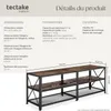 Meuble bas - 141 cm, Bois foncé industriel, rustique Voir les images du produit 6