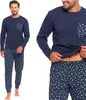 Herren-Pyjamas Aus Baumwolle, Lange Ärmel Und Hose, Produktbild-Vorschau 9
