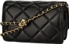 A black quilted handbag with a gold chain strap. Produktbild-Vorschau