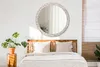Ø100cm Spiegel - Glasrahmen mit Aufdruck - Wandspiegel Produktbild-Vorschau 4