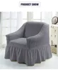 Seersucker Stoff Sofa Schonbezug mit Rock, Möbelschutz,  Produktbild-Vorschau 3