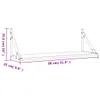 VidaXL 836339, Drewno, Metal, Drewno, 800 mm, 250 mm, 255 Podgląd zdjęcia produktu 7