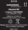 Grundig Li-Ion 1000 mAh, Akku, Grundig, Digta 7, Schwarz, Produktbild-Vorschau 1