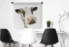 MuchoWow® Wandteppich Wandbehang Kühe - Weiß - Makro 90x90 Produktbild-Vorschau 3