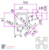 SCHMIDT systemprofile 2000mm Aluminium Profil 40x40mm Nut 8 Produktbild-Vorschau 5